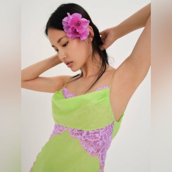 For Love and Lemons Silky Slip Dress, Size S - Picture 3 of 16